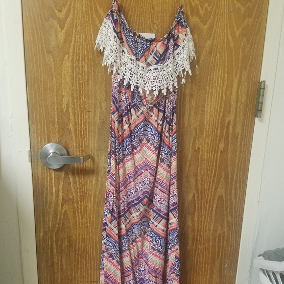 Multi-colored Strappless Dress - Picture 2 of 2